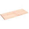 Vidaxl Tablero De Mesa Madera Maciza Roble Sin Tratar 120x50x(2-4) Cm Marrón