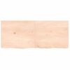 Vidaxl Tablero De Mesa Madera Maciza Roble Sin Tratar 120x50x(2-4) Cm Marrón