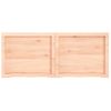 Vidaxl Tablero De Mesa Madera Maciza Roble Sin Tratar 120x50x(2-4) Cm Marrón