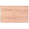 Vidaxl Tablero Mesa Madera Roble Tratada Marrón Claro 80x50x(2-4) Cm