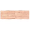 Vidaxl Tablero Mesa Madera Tratada Borde Natural Marrón 160x50x(2-6)cm