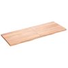 Vidaxl Tablero Mesa Madera Roble Tratada Marrón Claro 160x60x(2-4) Cm