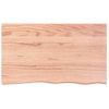 Vidaxl Tablero Mesa Madera Roble Tratada Marrón Claro 100x60x(2-4) Cm