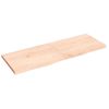 Vidaxl Tablero De Mesa Madera Maciza Roble Sin Tratar 140x50x(2-4) Cm Marrón