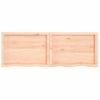 Vidaxl Tablero De Mesa Madera Maciza Roble Sin Tratar 140x50x(2-4) Cm Marrón