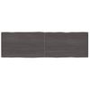 Vidaxl Tablero Mesa Madera Tratada Borde Vivo Marrón 200x60x(2-4) Cm