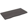 Vidaxl Tablero Mesa Madera Roble Tratada Marrón Oscuro 80x40x(2-4) Cm