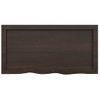 Vidaxl Tablero Mesa Madera Roble Tratada Marrón Oscuro 80x40x(2-4) Cm