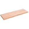 Vidaxl Tablero Mesa Madera Roble Tratada Marrón Claro 120x40x(2-4) Cm