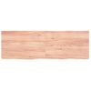 Vidaxl Tablero Mesa Madera Roble Tratada Marrón Claro 120x40x(2-4) Cm