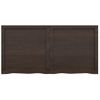 Vidaxl Tablero Mesa Madera Roble Tratada Marrón Oscuro 120x60x(2-4) Cm