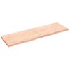 Vidaxl Tablero De Mesa Madera Maciza Roble Sin Tratar 200x60x(2-6) Cm Marrón