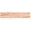 Vidaxl Tablero Mesa Madera Roble Tratada Marrón Claro 200x40x(2-6) Cm