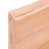 Vidaxl Tablero Mesa Madera Roble Tratada Marrón Claro 200x40x(2-6) Cm