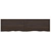 Vidaxl Tablero Mesa Madera Roble Tratada Marrón Oscuro 200x50x(2-6) Cm