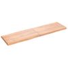 Vidaxl Tablero Mesa Madera Tratada Borde Natural Marrón 180x50x(2-6)cm