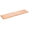 Vidaxl Tablero Mesa Madera Tratada Borde Natural Marrón 180x50x(2-6)cm