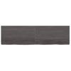 Vidaxl Tablero Mesa Madera Roble Tratada Marrón Oscuro 180x50x(2-6) Cm