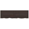 Vidaxl Tablero Mesa Madera Roble Tratada Marrón Oscuro 180x50x(2-6) Cm