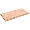 Vidaxl Tablero Mesa Madera Roble Tratada Marrón Claro 120x60x(2-6) Cm