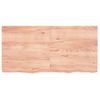 Vidaxl Tablero Mesa Madera Roble Tratada Marrón Claro 120x60x(2-6) Cm