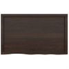 Vidaxl Tablero Mesa Madera Roble Tratada Marrón Oscuro 100x60x(2-4) Cm