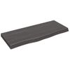 Vidaxl Tablero Mesa Madera Roble Tratada Marrón Oscuro 100x40x(2-6) Cm