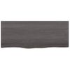 Vidaxl Tablero Mesa Madera Roble Tratada Marrón Oscuro 100x40x(2-6) Cm