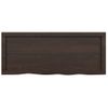 Vidaxl Tablero Mesa Madera Roble Tratada Marrón Oscuro 100x40x(2-6) Cm