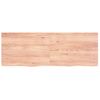 Vidaxl Tablero Mesa Madera Roble Tratada Marrón Claro 140x50x(2-4) Cm