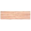 Vidaxl Tablero Mesa Madera Roble Tratada Marrón Claro 180x50x(2-6) Cm