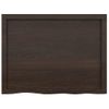 Vidaxl Tablero Mesa Madera Roble Tratada Marrón Oscuro 80x60x(2-4) Cm