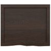 Vidaxl Tablero Mesa Madera Roble Tratada Marrón Oscuro 60x50x(2-4) Cm