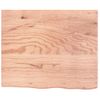 Vidaxl Tablero Mesa Madera Roble Tratada Marrón Claro 60x50x(2-4) Cm