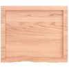 Vidaxl Tablero Mesa Madera Roble Tratada Marrón Claro 60x50x(2-4) Cm