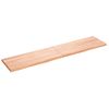 Vidaxl Tablero Mesa Madera Roble Tratada Marrón Claro 180x40x(2-4) Cm