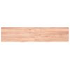 Vidaxl Tablero Mesa Madera Roble Tratada Marrón Claro 180x40x(2-4) Cm