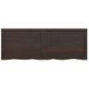 Vidaxl Tablero Mesa Madera Roble Tratada Marrón Oscuro 140x50x(2-4) Cm