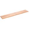 Vidaxl Tablero Mesa Madera Roble Tratada Marrón Claro 220x40x(2-4) Cm