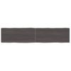 Vidaxl Tablero Mesa Madera Tratada Borde Vivo Marrón 180x40x(2-4) Cm