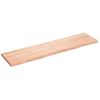 Vidaxl Tablero Mesa Madera Roble Tratada Marrón Claro 160x40x(2-4) Cm