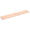 Vidaxl Tablero De Mesa Madera Maciza Roble Sin Tratar 220x40x(2-4) Cm Marrón