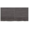 Vidaxl Tablero Mesa Madera Roble Tratada Marrón Oscuro 120x60x(2-6) Cm