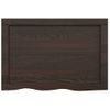 Vidaxl Tablero Mesa Madera Roble Tratada Marrón Oscuro 60x40x(2-6) Cm