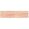 Vidaxl Tablero Mesa Madera Tratada Borde Natural Marrón 200x50x(2-6)cm