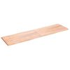 Vidaxl Tablero Mesa Madera Tratada Borde Natural Marrón 220x60x(2-4)cm