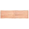 Vidaxl Tablero Mesa Madera Tratada Borde Natural Marrón 220x60x(2-4)cm