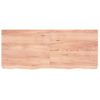 Vidaxl Tablero Mesa Madera Roble Tratada Marrón Claro 120x50x(2-6) Cm