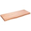 Vidaxl Tablero Mesa Madera Roble Tratada Marrón Claro 100x40x(2-6) Cm