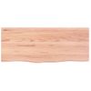 Vidaxl Tablero Mesa Madera Roble Tratada Marrón Claro 100x40x(2-6) Cm